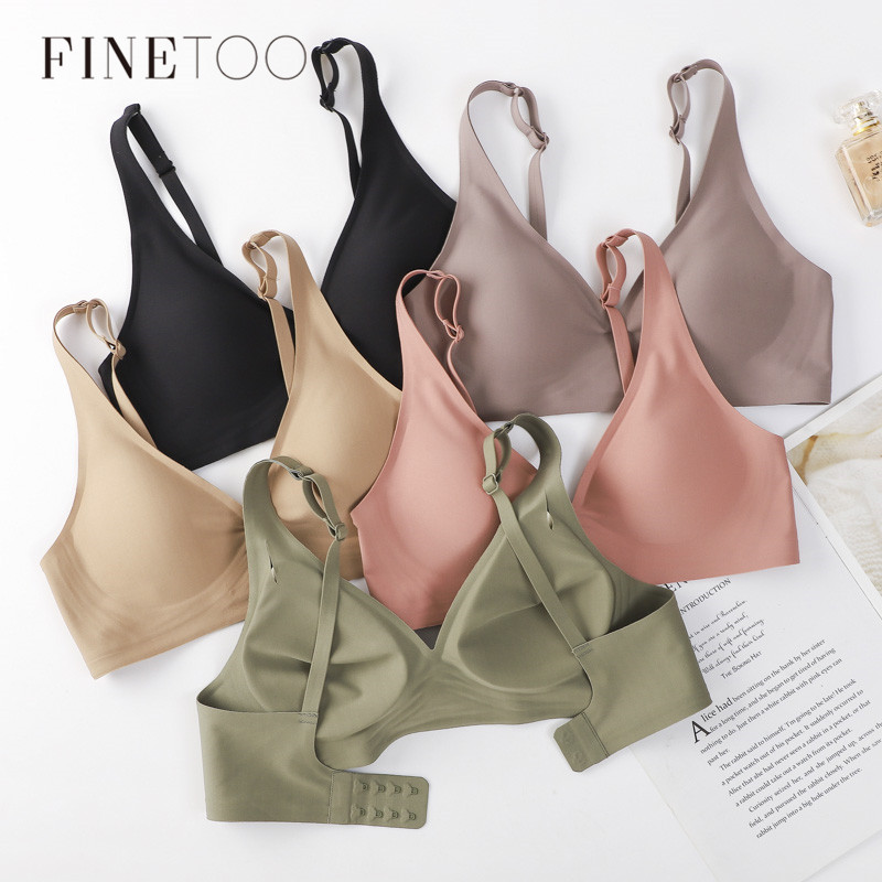 Mastectomy Bra Pocket - FINETOO-Sutiã sem fio macio para mulheres,