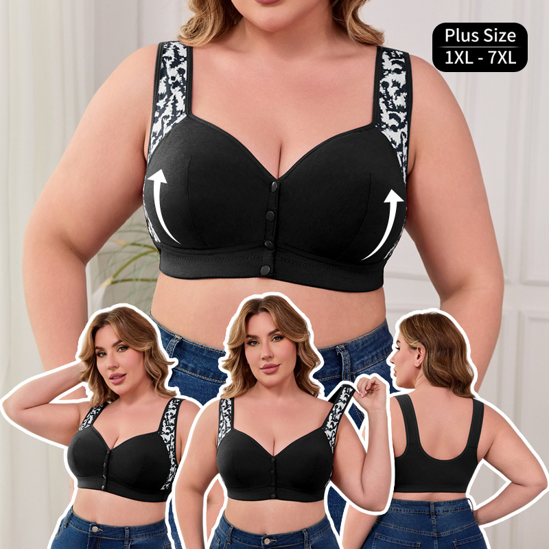 Wirefree Bra Comfort - Sutiã Plus Size XL-7XL com Fecho