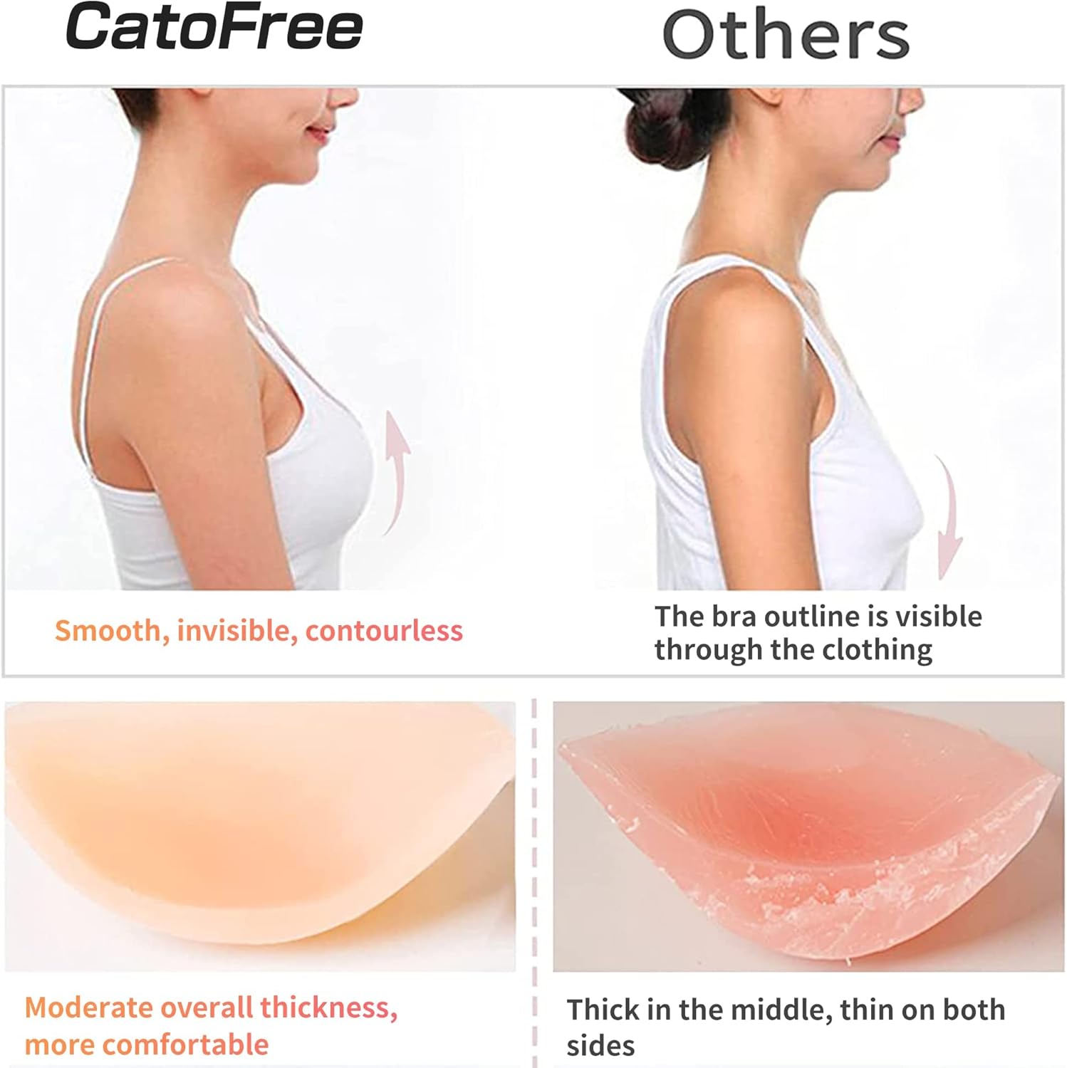 Sutiã de Silicone Sólido Sem F - Strapless Bra Adhesive avaliação e preço